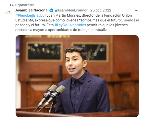 Intervención de Juan Martín en la Asamblea Nacional